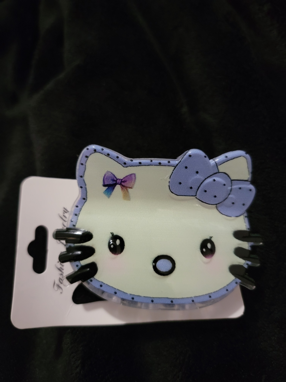 Cute Blue Bow Cat Hair Clip for Kids